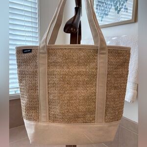 NWOT Lands' End Canvas Zipper tote 💛
